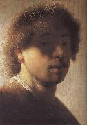 Rembrandt Harmensz Van Rijn Sjalvportratt at about 21 ars alder Spain oil painting artist